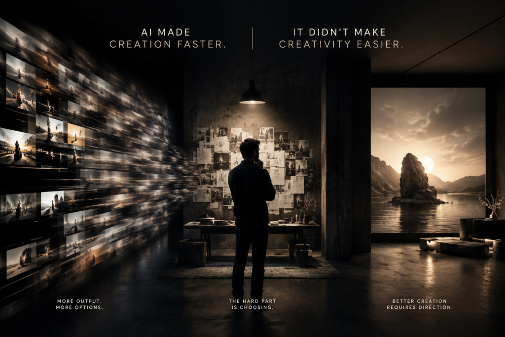 AI Made Creation Faster: Why Creativity Is Still The Hard Part